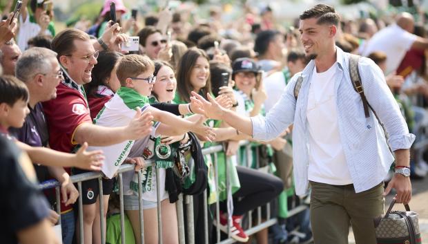 Javi Montero, jugador del Racing de Santander
